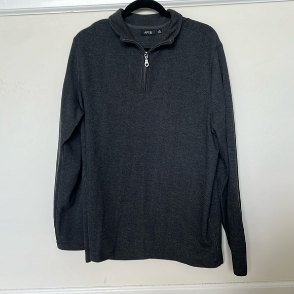 APT. 9 Mens quarter-zip pullover grey size: L - Picture 2 of 4